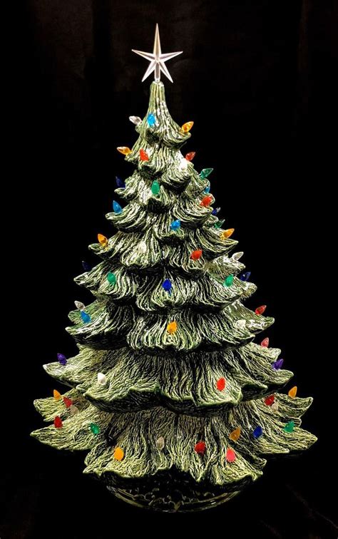 large ceramic xmas tree|30 inch ceramic christmas tree.